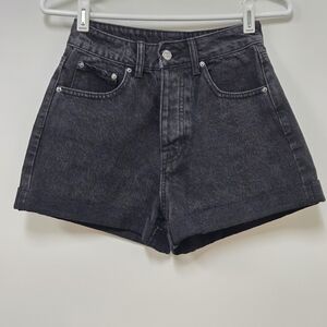 Forever 21 High Waist Black Denim Shorts Size 25